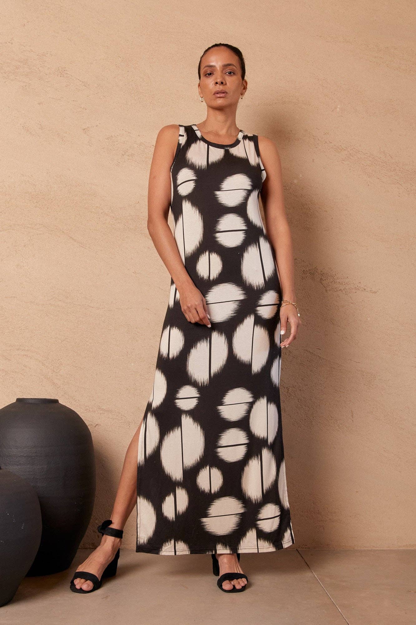 Hynes 100% Cotton Ikat Midi Dress