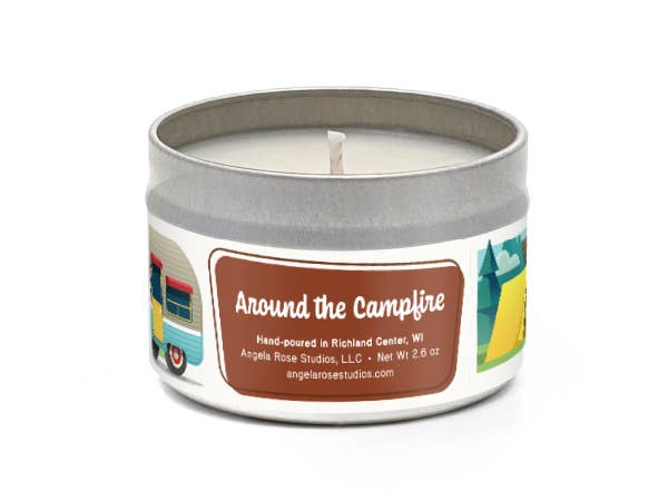 Around the Campfire Soy Candle, Camping Gift, Campfire Scent