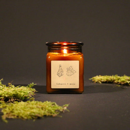 Tobacco + Moss 7.5 oz 100% Soy Candle