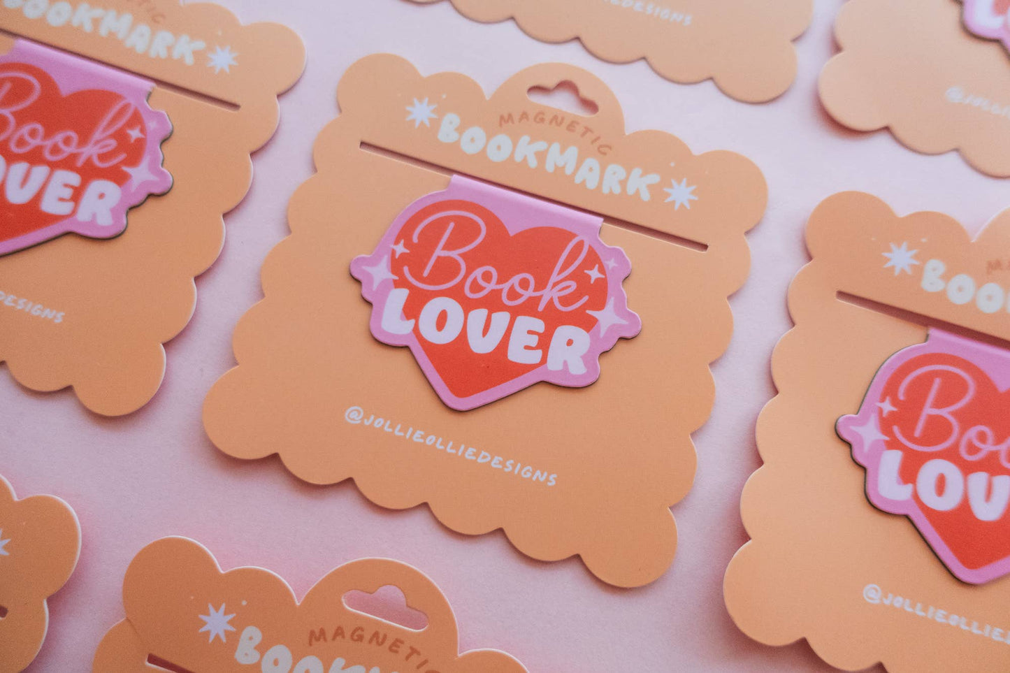 "Book Lover" Red Magnetic Bookmark