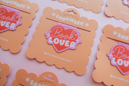 "Book Lover" Red Magnetic Bookmark