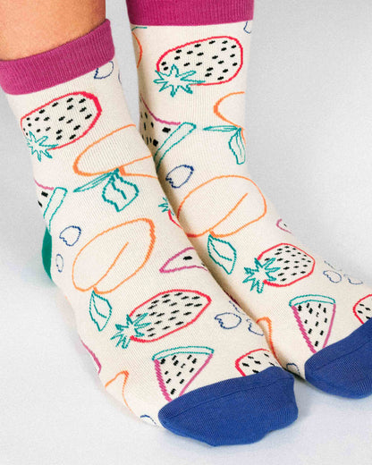 Favorite Fruits Knit Ankle Sock by Hannah Packer (Women's Sizing)