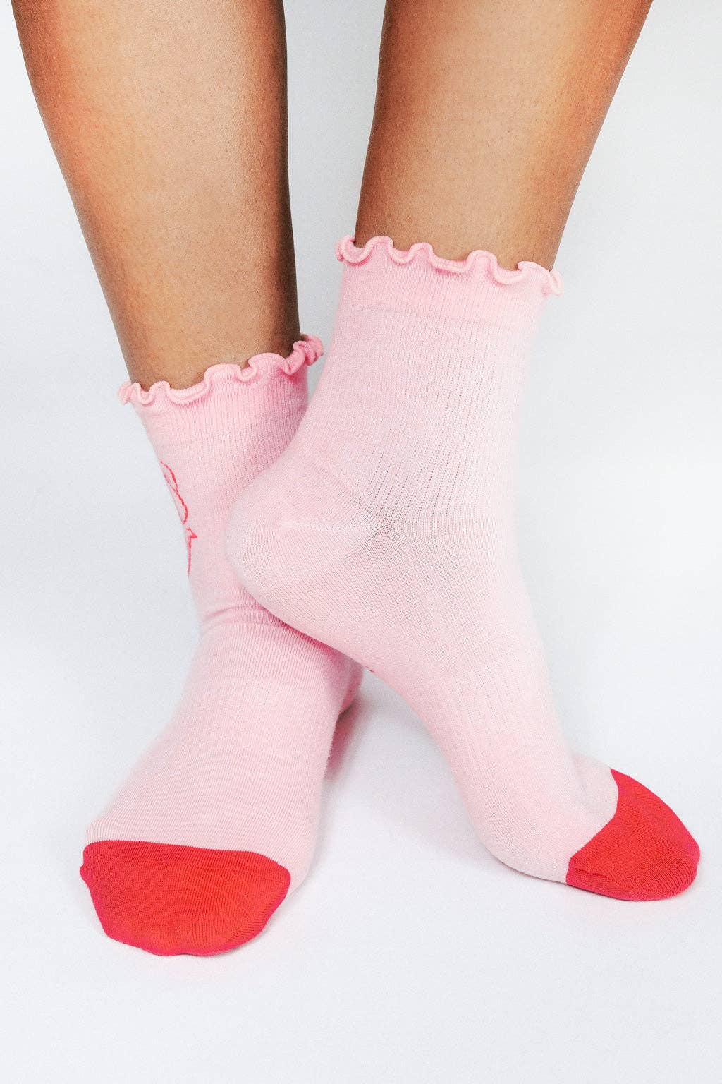 Flora Ruffle Ankle Socks by Jordan Kay (Women's Sizing)