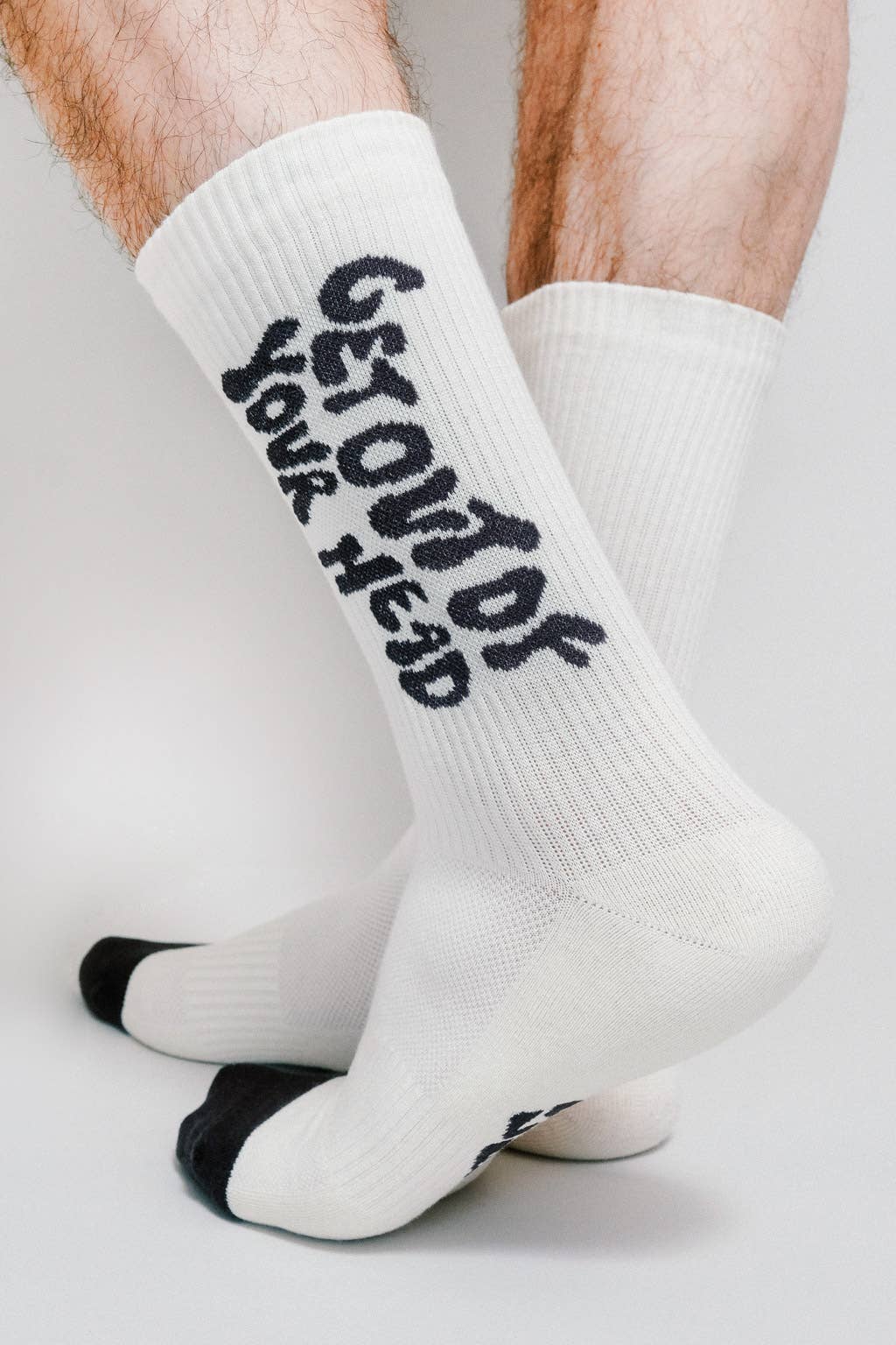 "Get Out of Your Head" Knit Crew Sock (Men's Sizing)