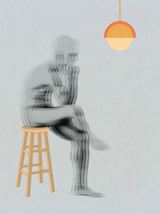 Pensive Figure Giclee Print by Stephanie Browne - 5x7 or 11x14