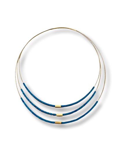3 Strand Hematite Necklace by Trecy Bleich