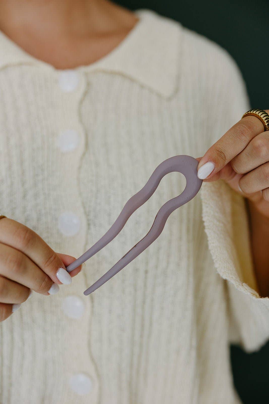 Wavy U-Shaped Hair Fork