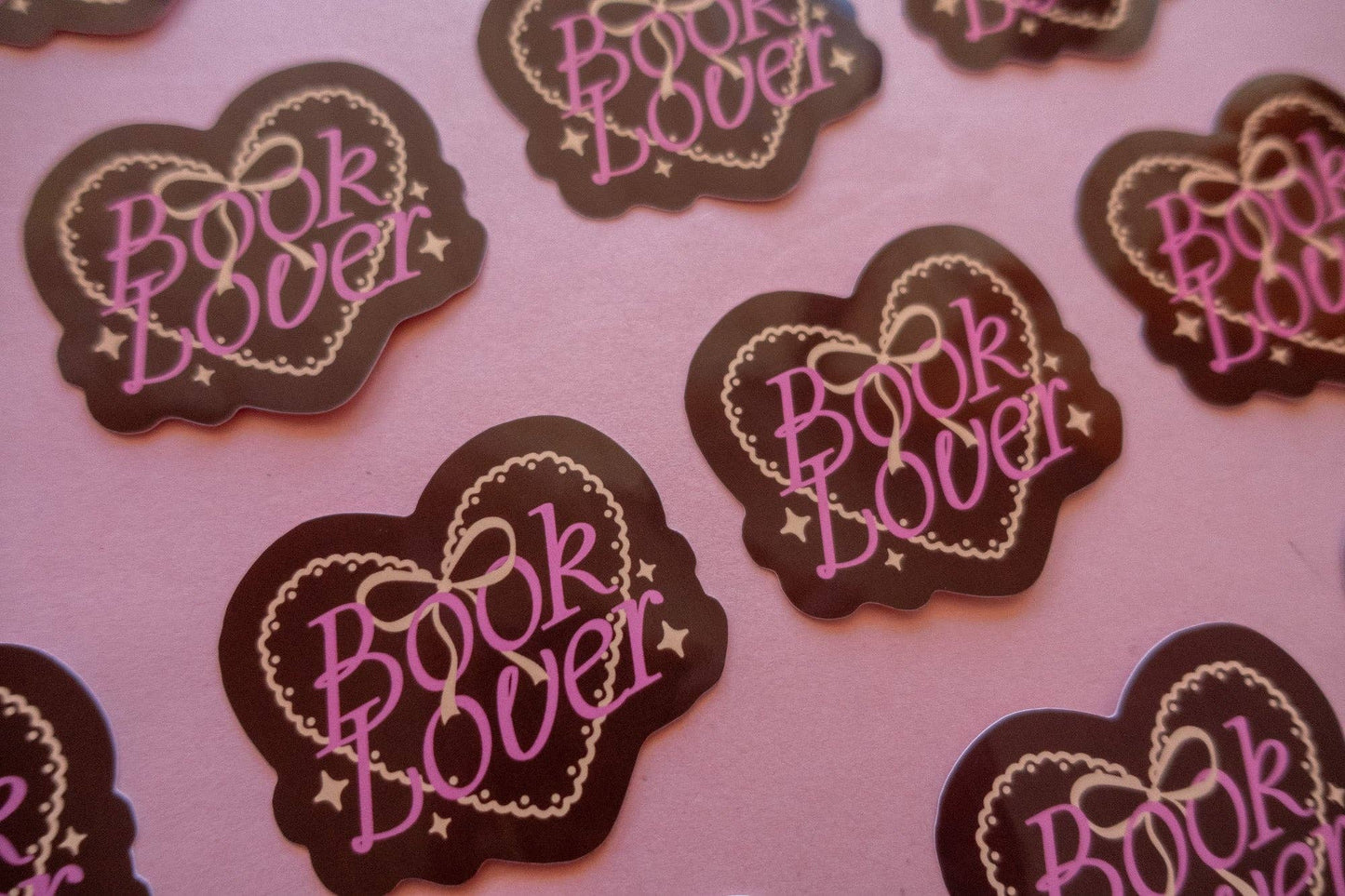 Brown "Book Lover" Sticker
