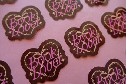 Brown "Book Lover" Sticker