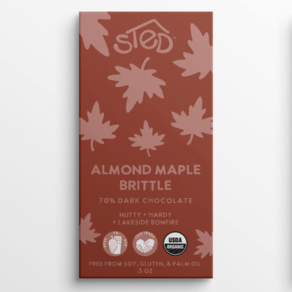 Sted Chocolate Mini Snack Size Bar: Almond Maple Brittle