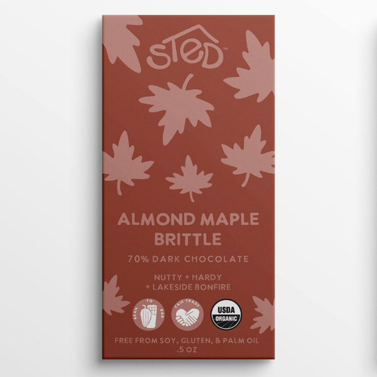 Sted Chocolate Mini Snack Size Bar: Almond Maple Brittle