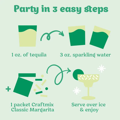 Classic Margarita Single-Serving Cocktail or Mocktail Mixer