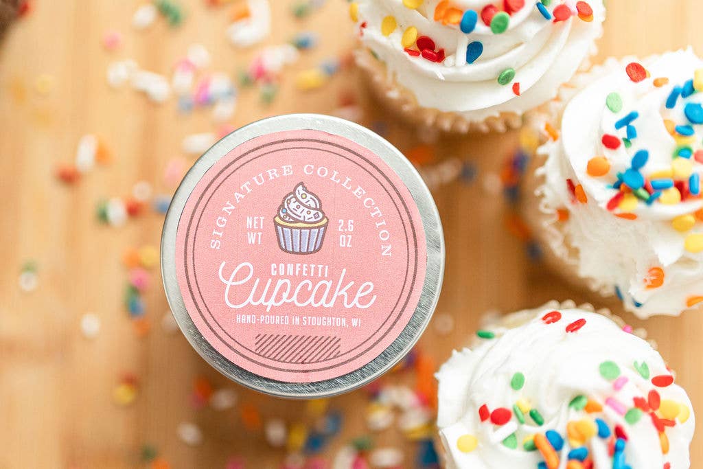 Confetti Cupcake Soy Candle, Cake Candle