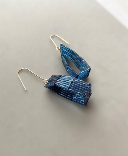 "Rice Stack" Hand Beaded Earrings by Trecy Bleich