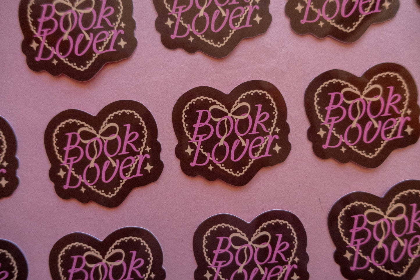 Brown "Book Lover" Sticker