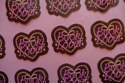 Brown "Book Lover" Sticker
