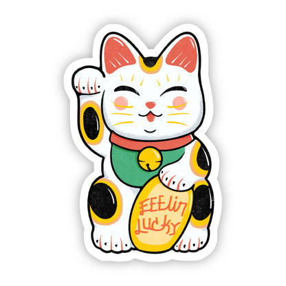 "Feelin' Lucky" Cat Sticker