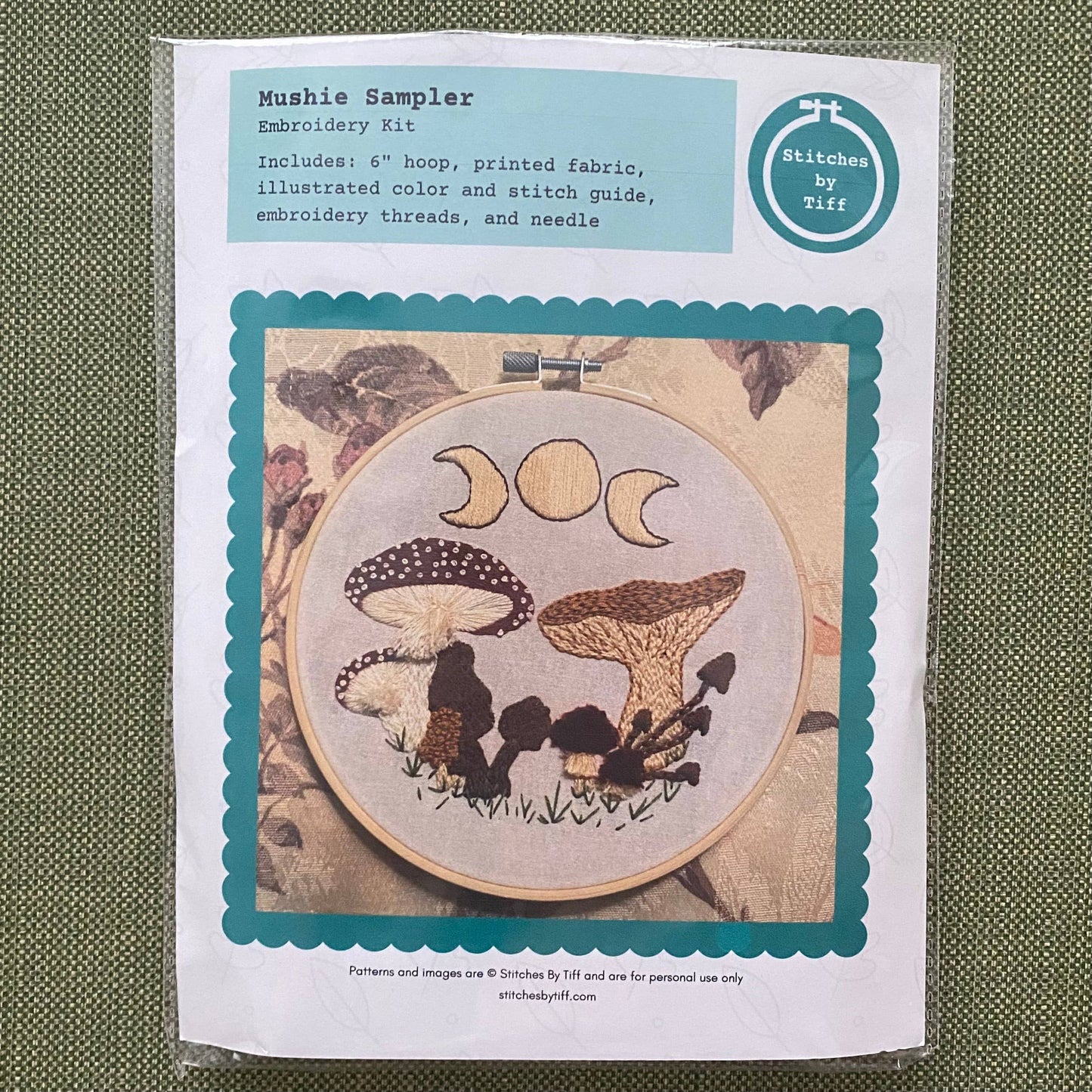 "Mushie Sampler" Craft DIY Embroidery Kit