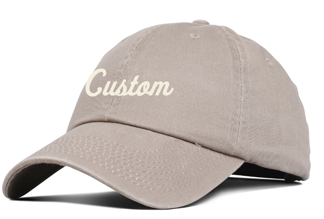 "Stoughton" Embroidered Dad Hat in Taupe