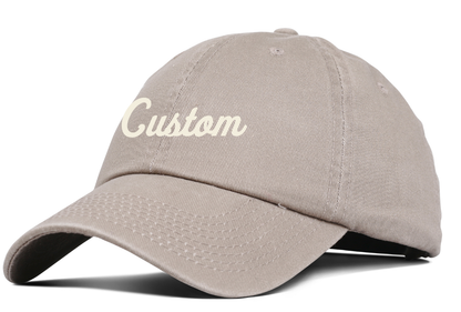 "Stoughton" Embroidered Dad Hat in Taupe