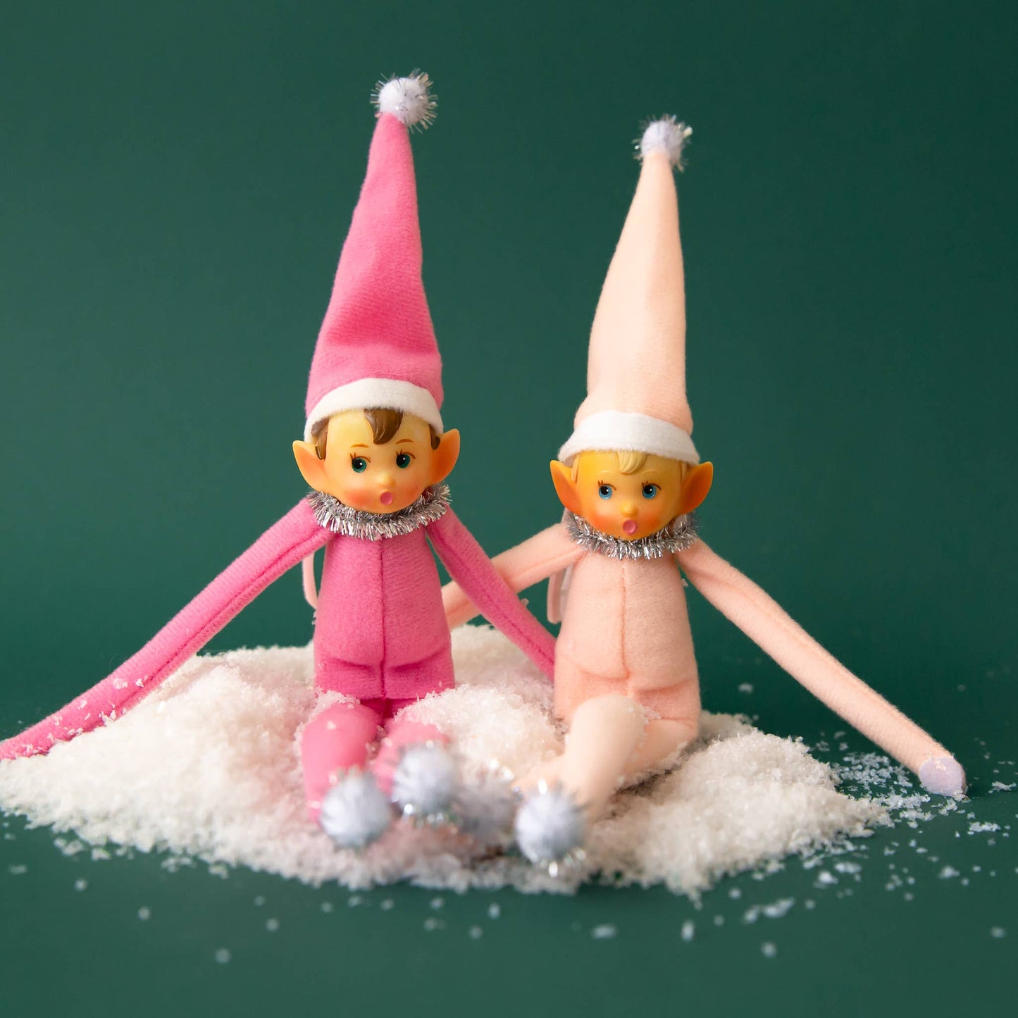 Posable Elf Ornament - Little Lou (Light Pink)