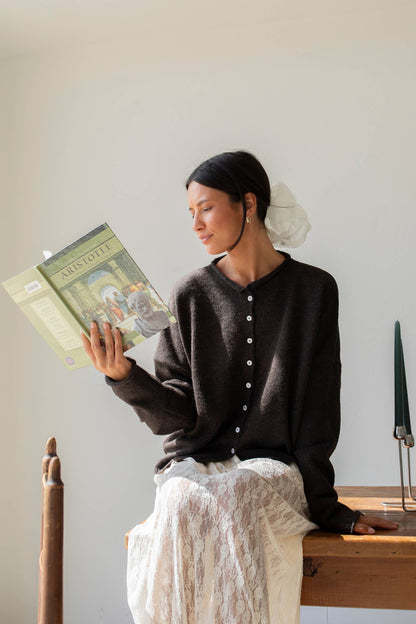 Lightweight Cozy Piper Cardigan by Things Between - Chocolate