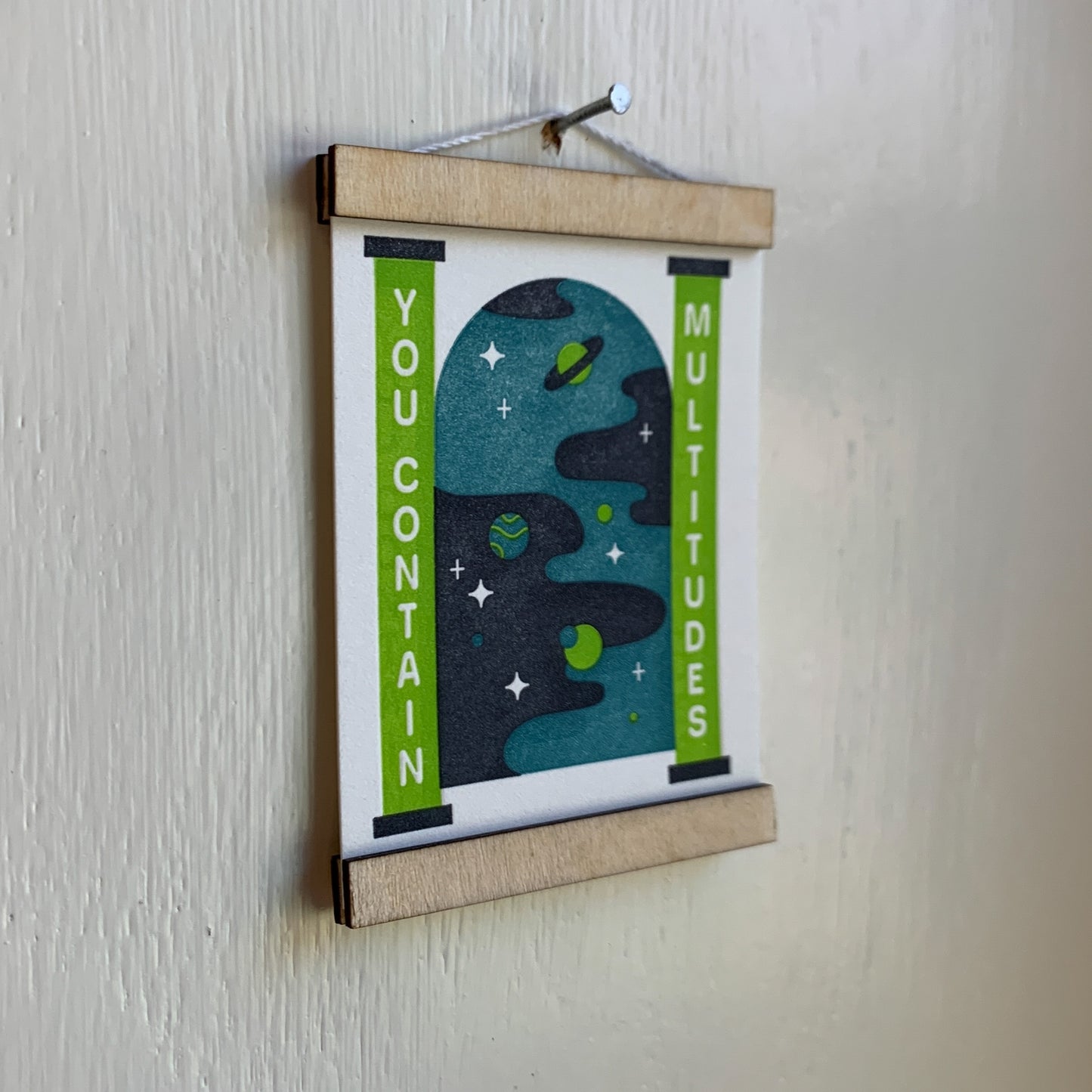 You Contain Multitudes - Mini Letterpress Print