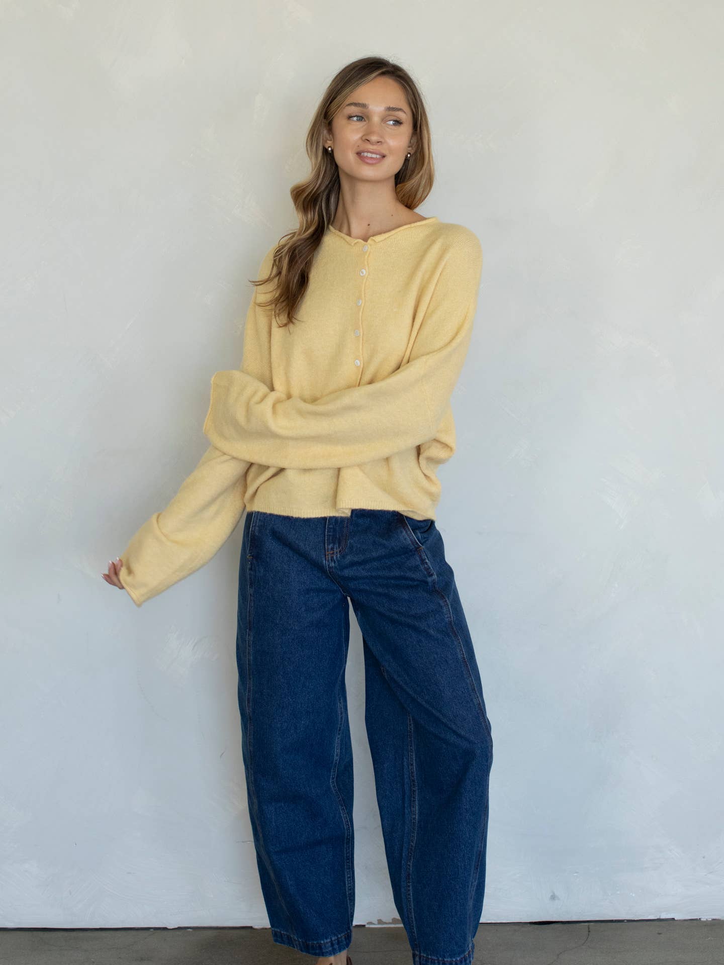 Lightweight Cozy Piper Cardigan by Things Between - Honey