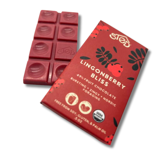 Sted Chocolate Full Size Bar: Lingonberry Bliss