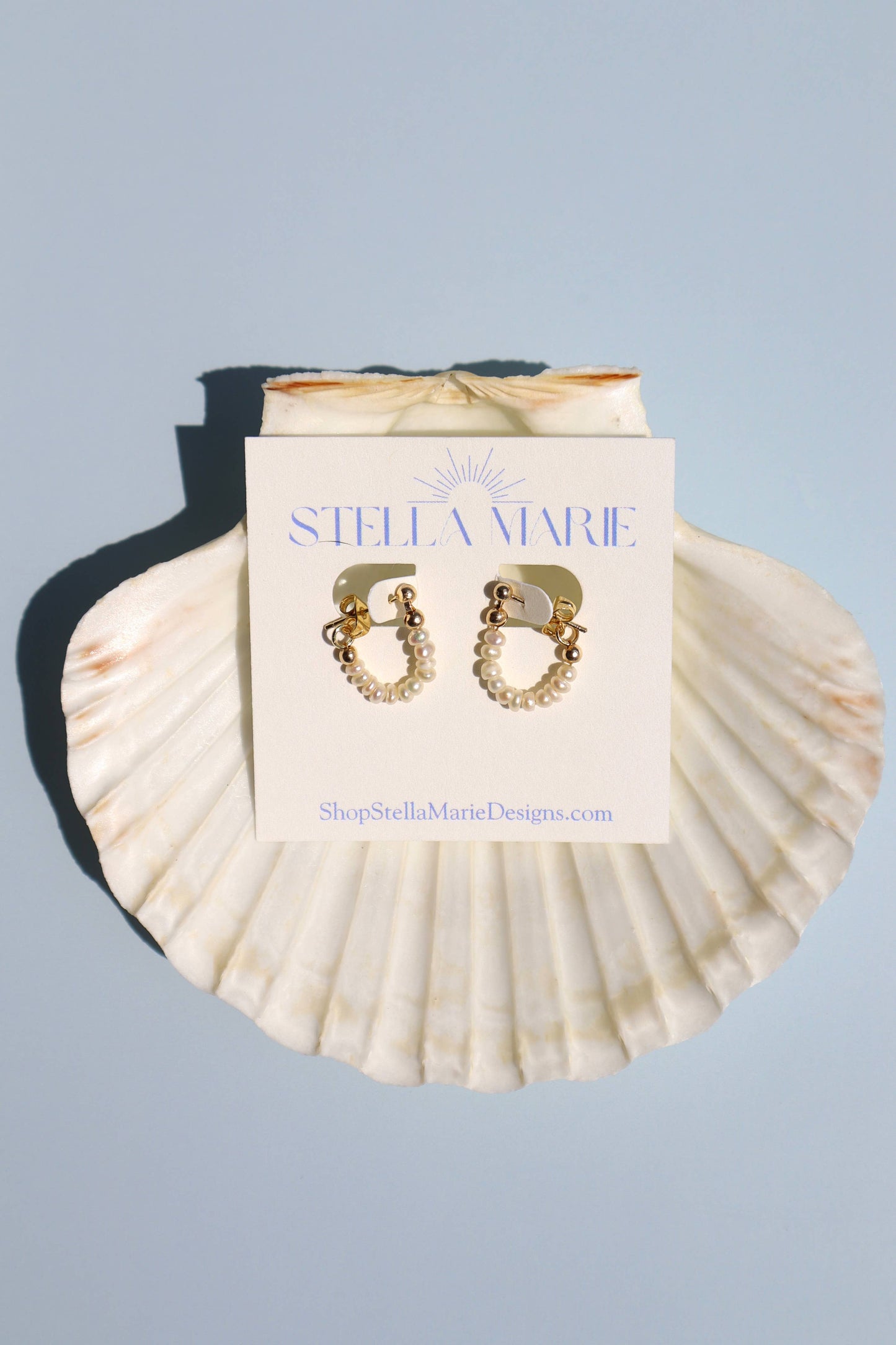 14k Gold Fill Dainty Freshwater Pearl Hoop Earrings