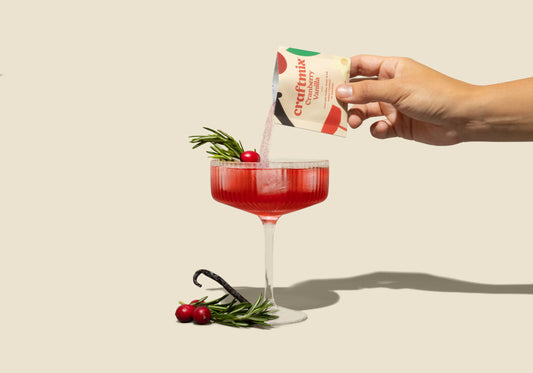 Cranberry Vanilla Single-Serving Cocktail or Mocktail Mixer