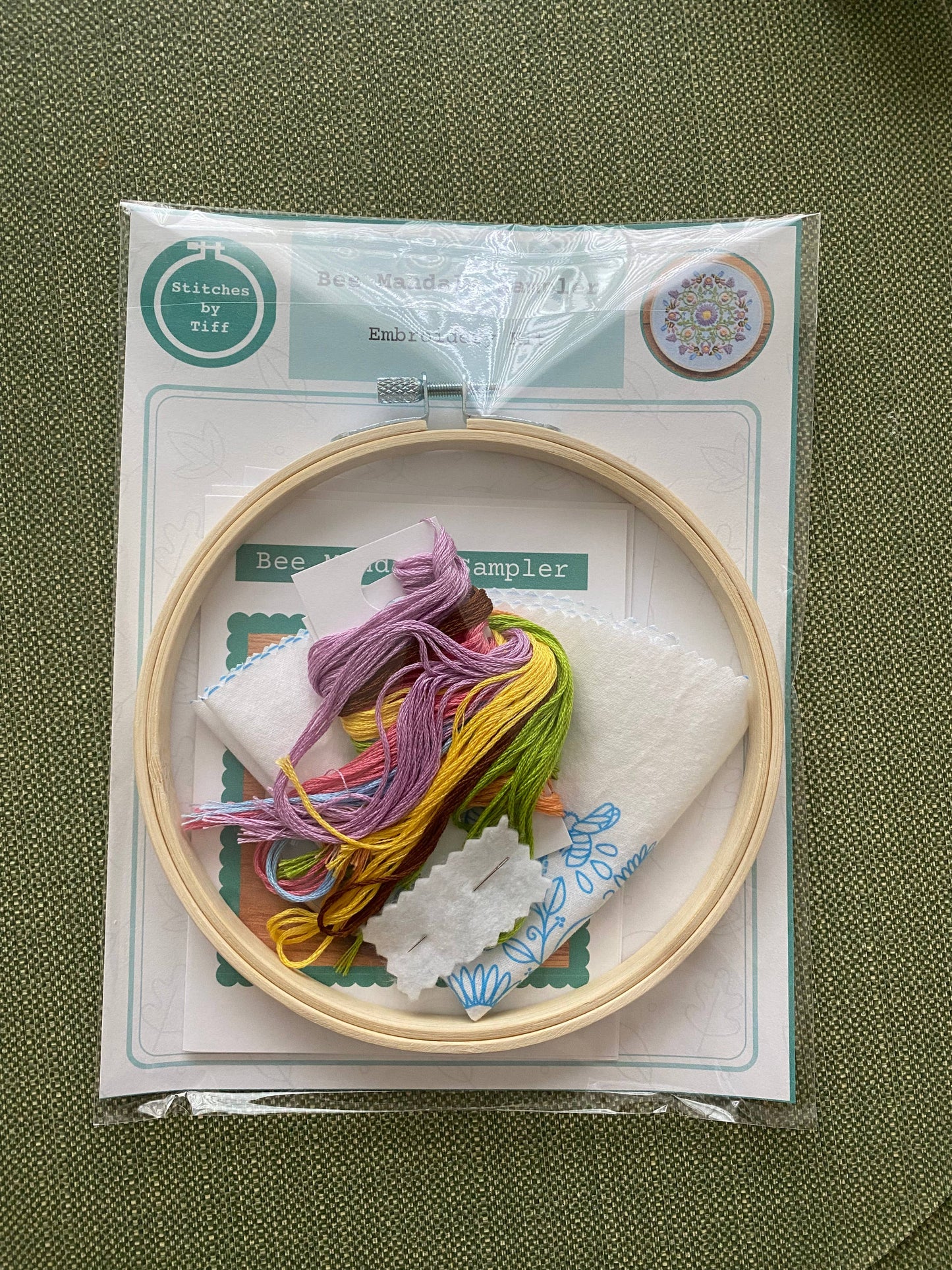 "Bee Mandala" Craft DIY Embroidery Kit