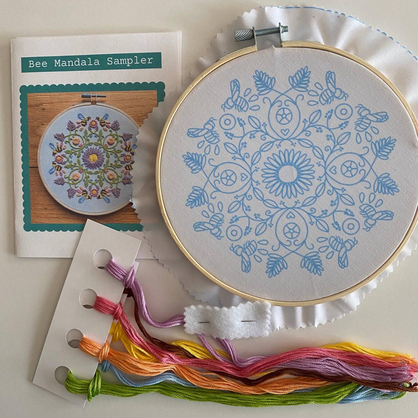 "Bee Mandala" Craft DIY Embroidery Kit
