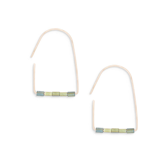 "Gege" Hematite and Gold Fill Lightweight Hoops - 4 Colors to Choose From