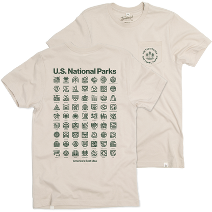 U.S. National Parks Icons Pocket Tee