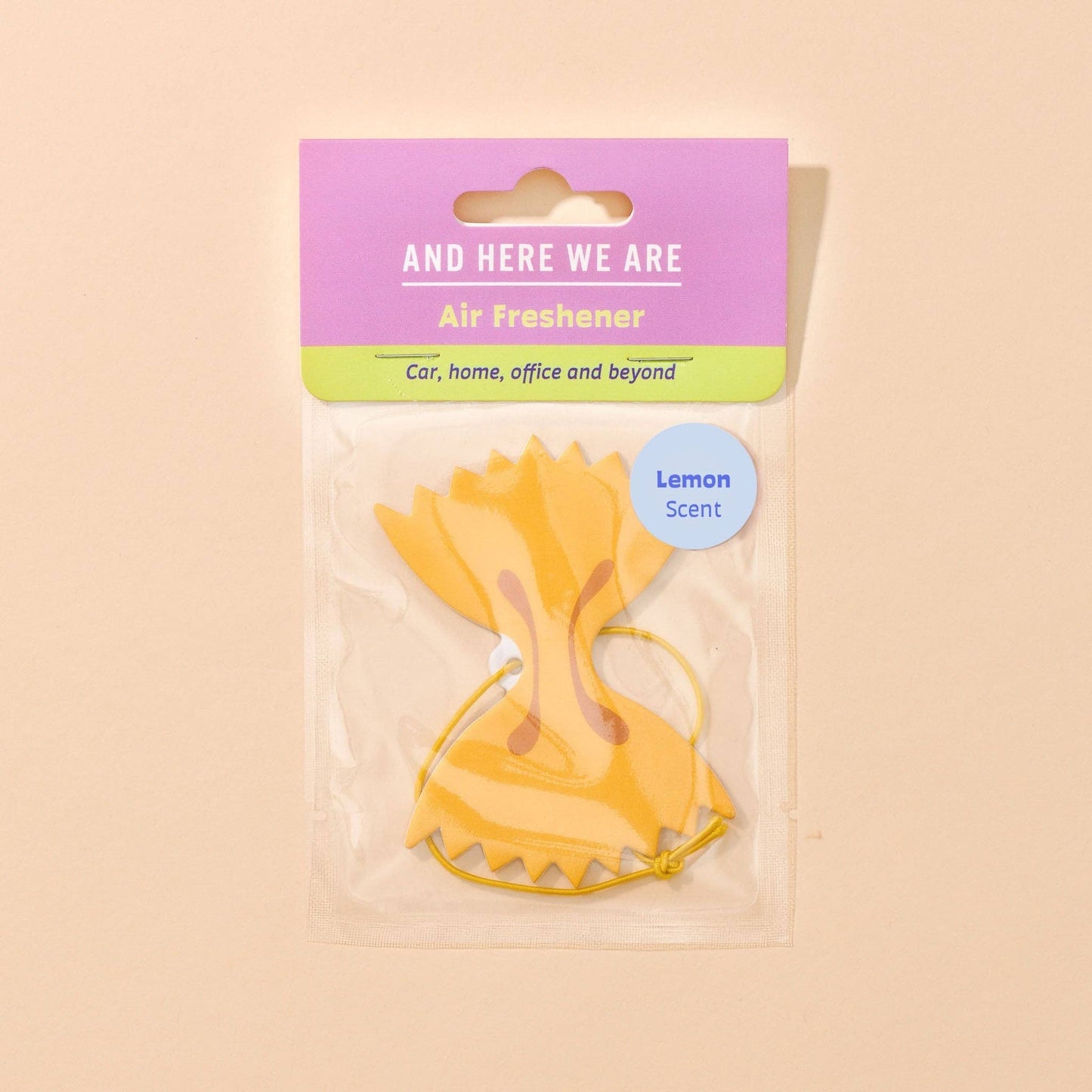 Farfalle Bowtie Pasta Air Freshener - Lemon Scent - Fathers Day Gift Mothers Day