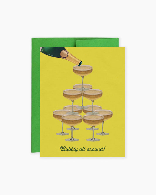 "Pour the Bubbly" Congratulations Greeting Card