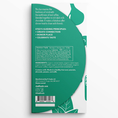 Sted Chocolate Full Size Bar: Mint Mocha