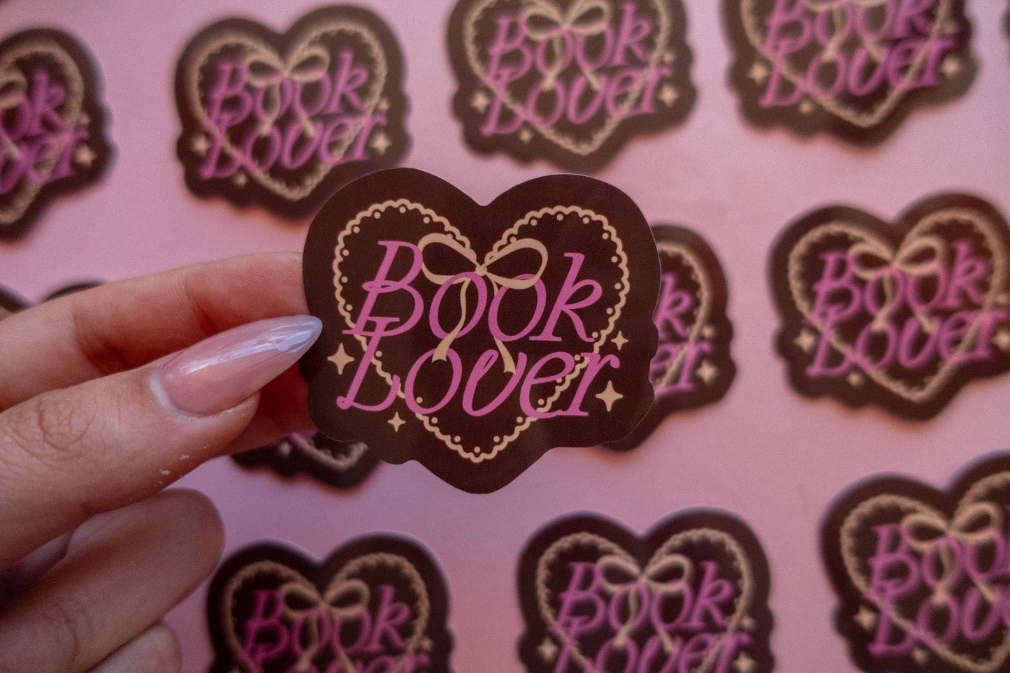 Brown "Book Lover" Sticker