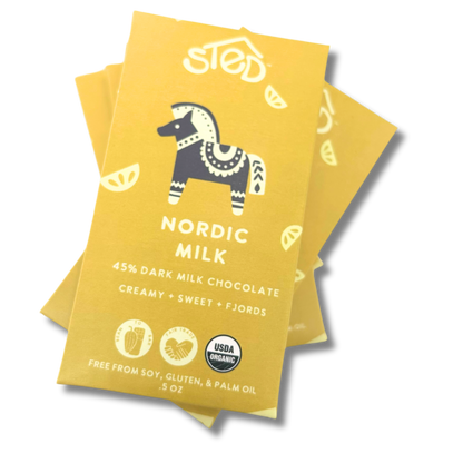 Sted Chocolate Mini Snack Size Bar: Nordic Milk