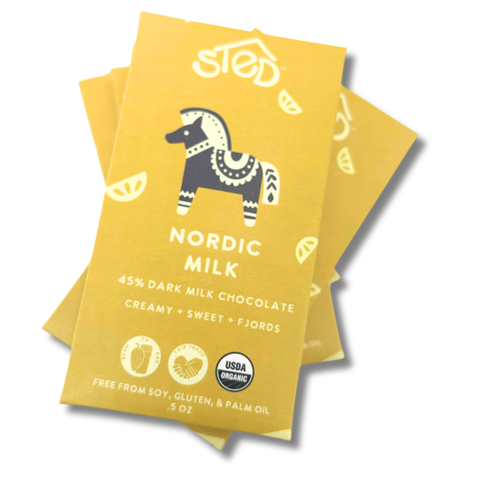 Sted Chocolate Mini Snack Size Bar: Nordic Milk