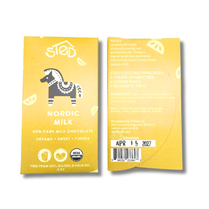 Sted Chocolate Mini Snack Size Bar: Nordic Milk