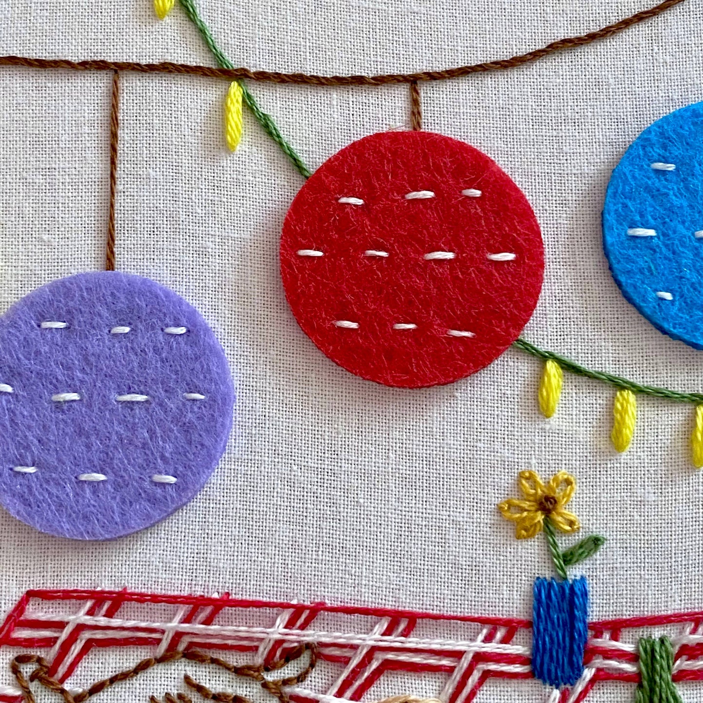 "Purrfect Picnic" Cat Craft DIY Embroidery Kit