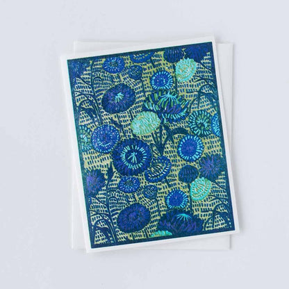 Strawflower (Blue) Everyday Letterpress Card