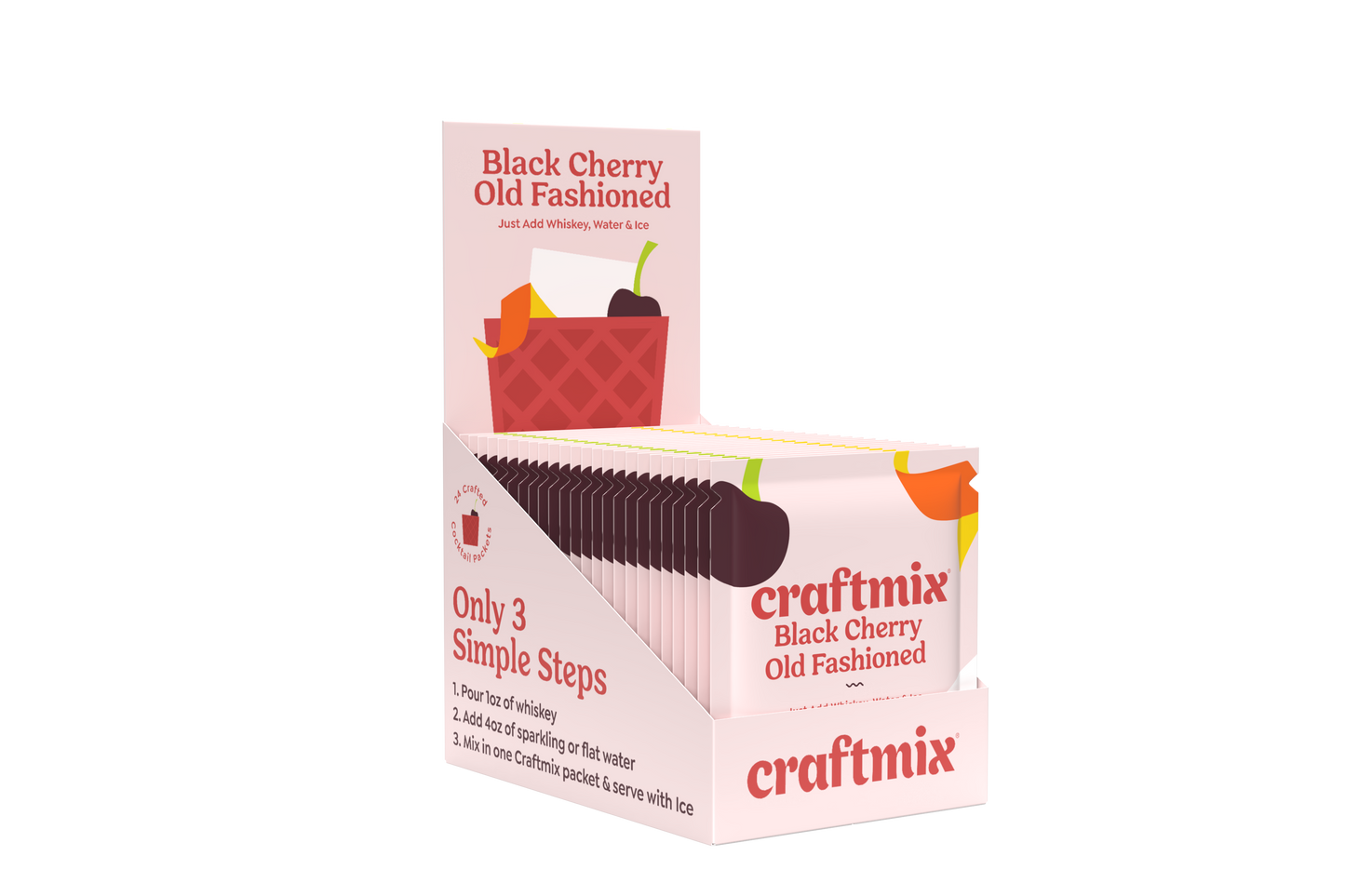 Black Cherry Old Fashioned Cocktail Mixer - 24ct Caddy