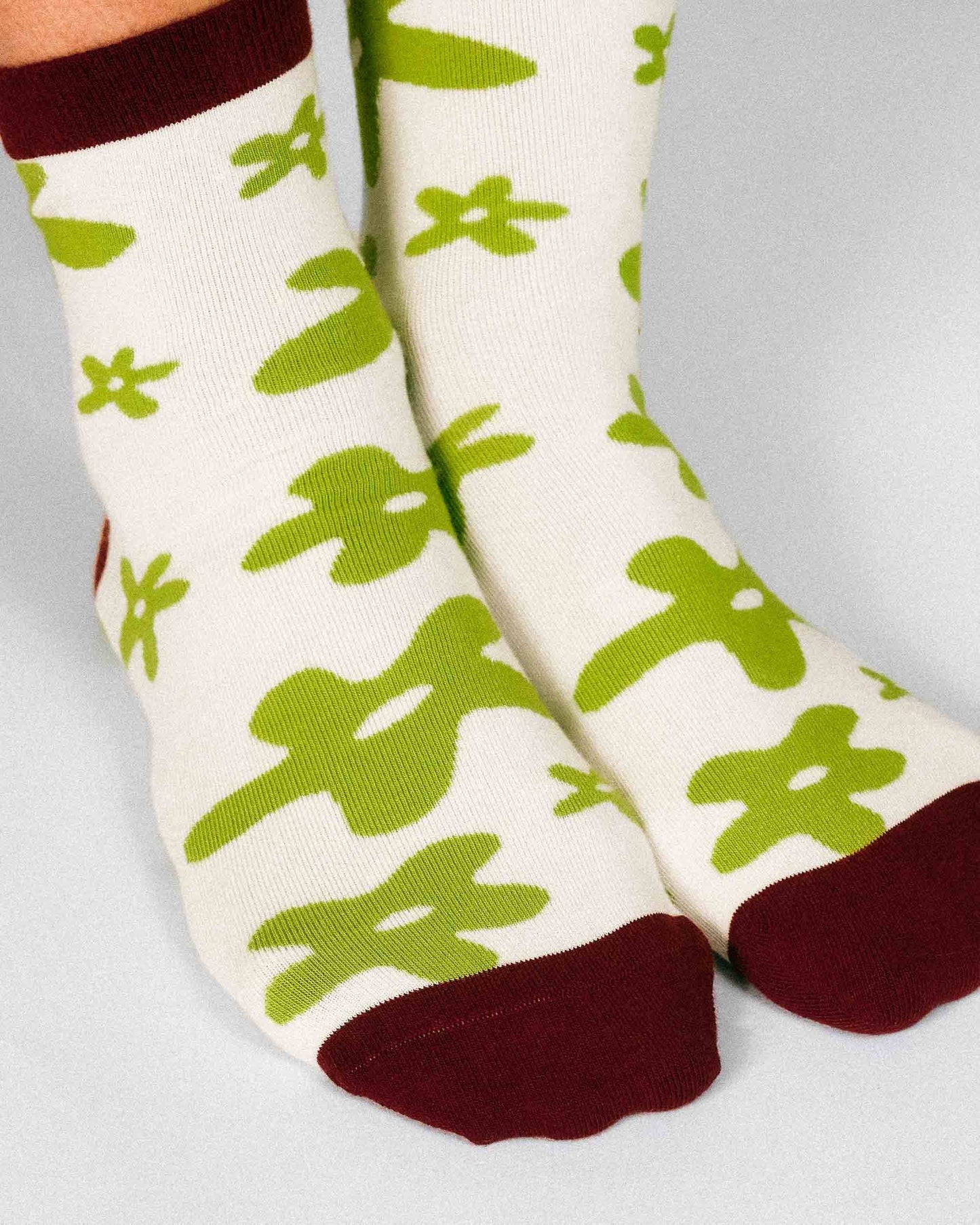 Flower Knit Ankle Sock by Hannah Packer (Women's sizing)