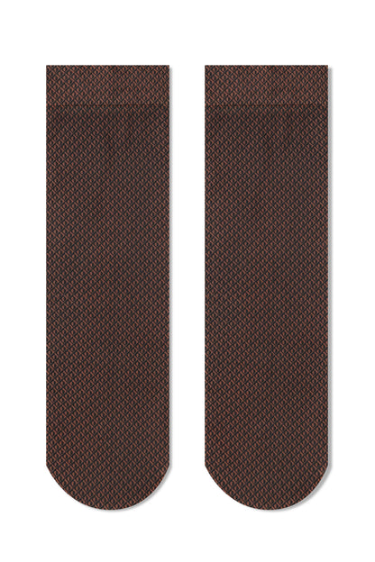 Ollie Patterned Sheer Nylon Ankle Sock (Women's Sizing)