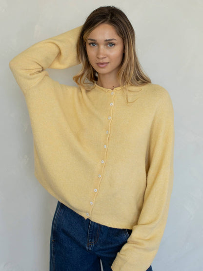 Lightweight Cozy Piper Cardigan by Things Between - Honey