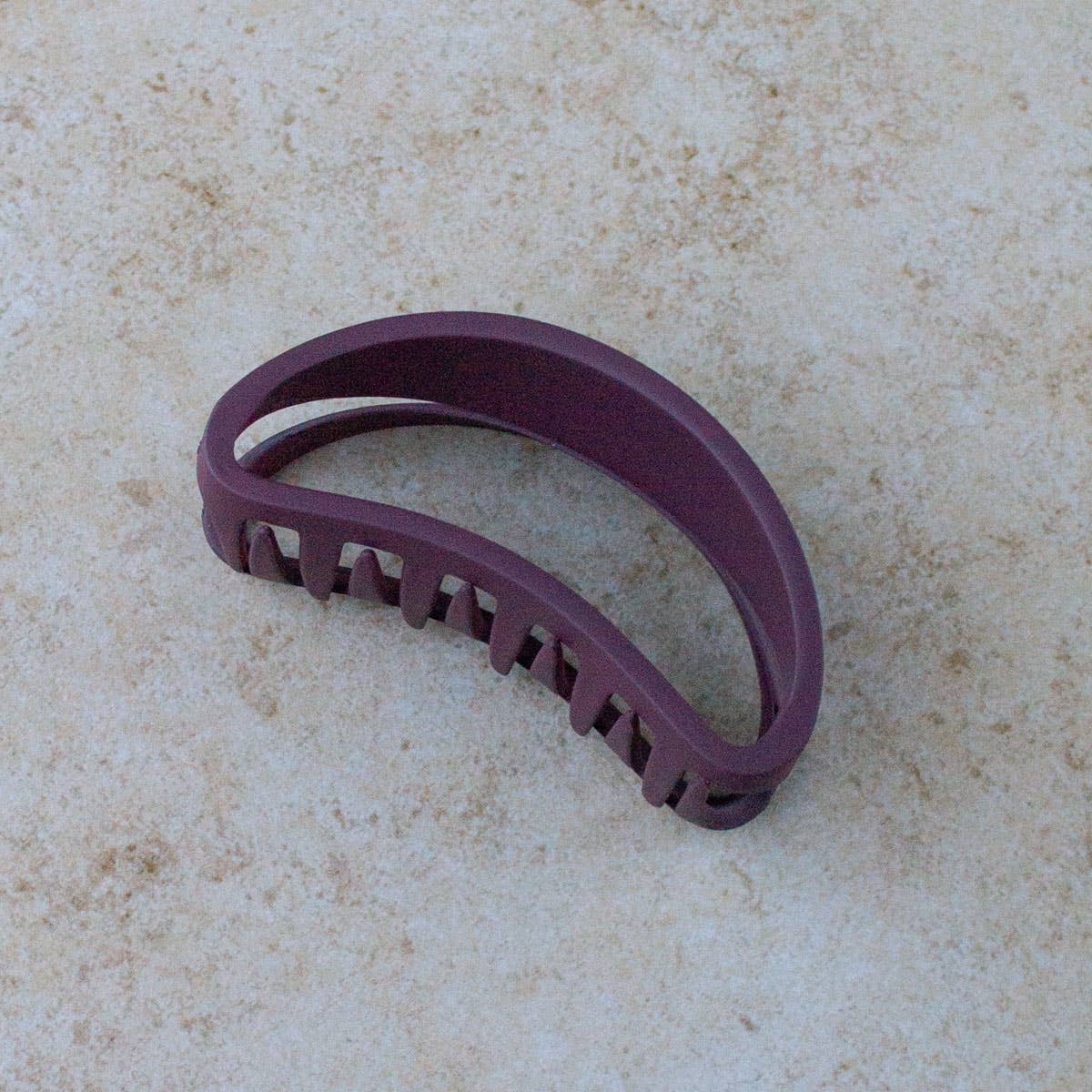 Bean-Shaped Large Matte Claw Hair Clip