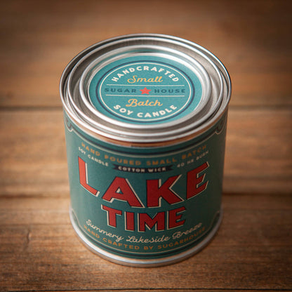 Lake Time 100% Soy Paint Can Candle - 8oz.